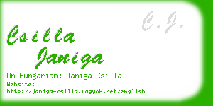 csilla janiga business card